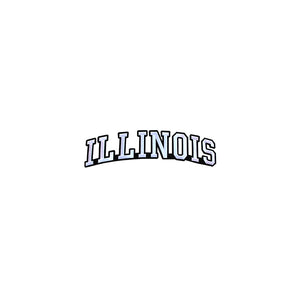 Varsity State Name Illinois in Multicolor Embroidery Patch