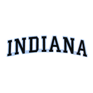 Varsity State Name Indiana in Multicolor Embroidery Patch