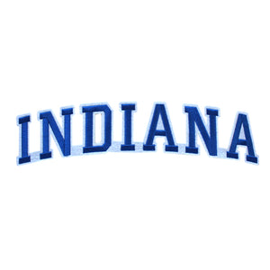 Varsity State Name Indiana in Multicolor Embroidery Patch