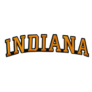 Varsity State Name Indiana in Multicolor Embroidery Patch