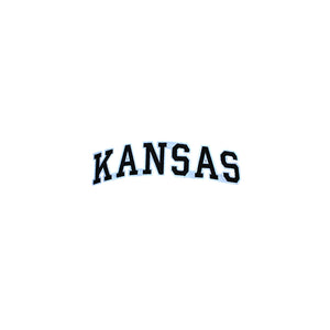 Varsity State Name Kansas in Multicolor Embroidery Patch