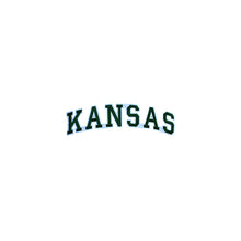 Load image into Gallery viewer, Varsity State Name Kansas in Multicolor Embroidery Patch
