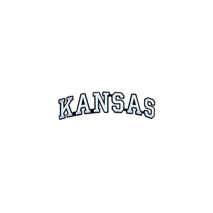 Varsity State Name Kansas in Multicolor Embroidery Patch