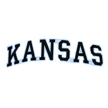 Load image into Gallery viewer, Varsity State Name Kansas in Multicolor Embroidery Patch
