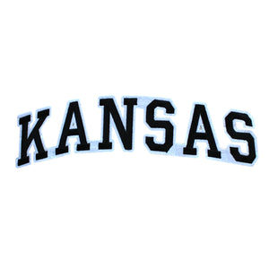 Varsity State Name Kansas in Multicolor Embroidery Patch