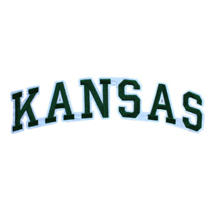 Varsity State Name Kansas in Multicolor Embroidery Patch