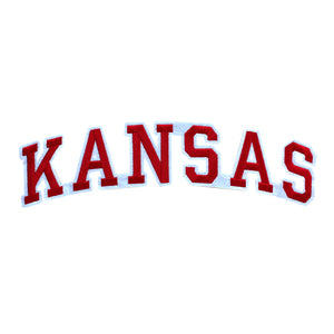 Varsity State Name Kansas in Multicolor Embroidery Patch