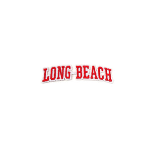 Varsity City Name Long Beach in Multicolor Embroidery Patch