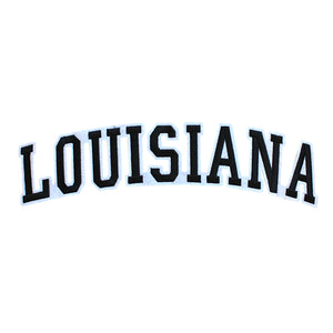 Varsity State Name Louisiana in Multicolor Embroidery Patch