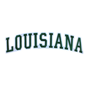 Varsity State Name Louisiana in Multicolor Embroidery Patch