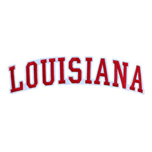 Load image into Gallery viewer, Varsity State Name Louisiana in Multicolor Embroidery Patch
