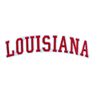 Varsity State Name Louisiana in Multicolor Embroidery Patch