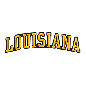 Varsity State Name Louisiana in Multicolor Embroidery Patch