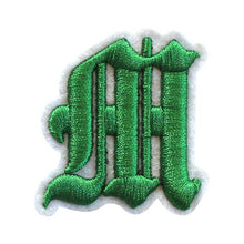 Load image into Gallery viewer, 3D Old English Roman Font Alphabets A To Z Size 3 Inches Green Embroidery Patch
