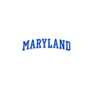 Varsity State Name Maryland in Multicolor Embroidery Patch