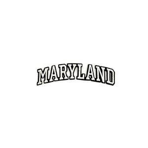 Varsity State Name Maryland in Multicolor Embroidery Patch