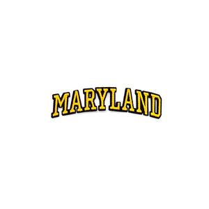 Varsity State Name Maryland in Multicolor Embroidery Patch