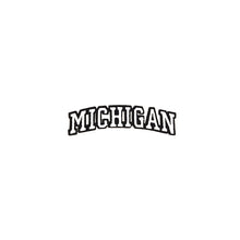 Load image into Gallery viewer, Varsity State Name Michigan in Multicolor Embroidery Patch
