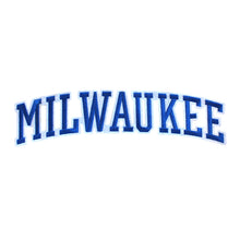 Load image into Gallery viewer, Varsity City Name Milwaukee in Multicolor Embroidery Patch
