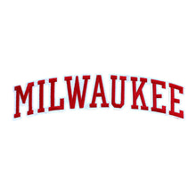 Load image into Gallery viewer, Varsity City Name Milwaukee in Multicolor Embroidery Patch
