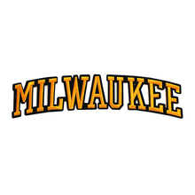 Load image into Gallery viewer, Varsity City Name Milwaukee in Multicolor Embroidery Patch
