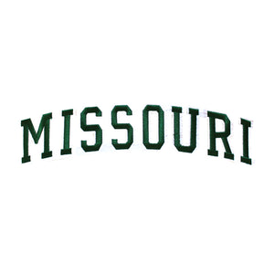 Varsity State Name Missouri in Multicolor Embroidery Patch