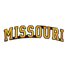 Load image into Gallery viewer, Varsity State Name Missouri in Multicolor Embroidery Patch
