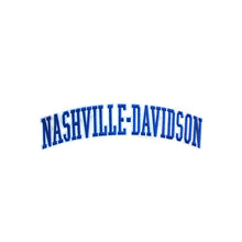 Load image into Gallery viewer, Varsity City Name Nashville Davison in Multicolor Embroidery Patch
