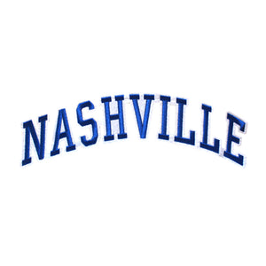 Varsity City Name Nashville in Multicolor Embroidery Patch