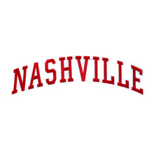 Load image into Gallery viewer, Varsity City Name Nashville in Multicolor Embroidery Patch
