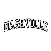 Load image into Gallery viewer, Varsity City Name Nashville in Multicolor Embroidery Patch
