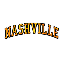 Load image into Gallery viewer, Varsity City Name Nashville in Multicolor Embroidery Patch
