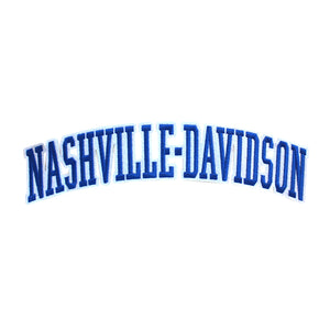 Varsity City Name Nashville Davison in Multicolor Embroidery Patch