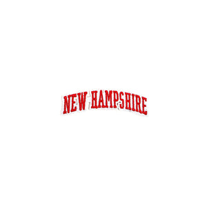 Varsity State Name New Hampshire in Multicolor Embroidery Patch