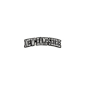 Varsity State Name New Hampshire in Multicolor Embroidery Patch