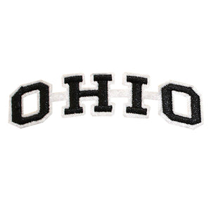 Varsity State Name Ohio in Multicolor Embroidery Patch