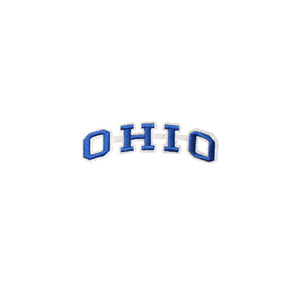 Varsity State Name Ohio in Multicolor Embroidery Patch