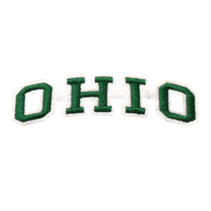 Varsity State Name Ohio in Multicolor Embroidery Patch