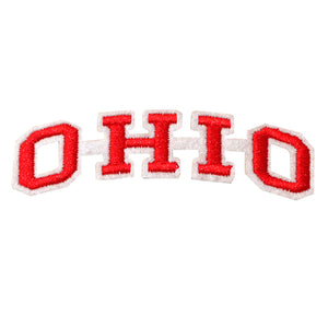 Varsity State Name Ohio in Multicolor Embroidery Patch