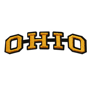 Varsity State Name Ohio in Multicolor Embroidery Patch