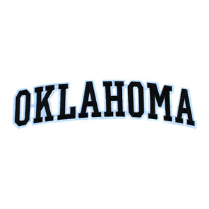 Varsity State Name Oklahoma in Multicolor Embroidery Patch