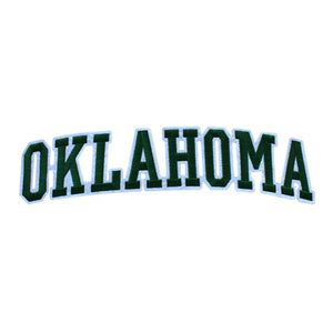 Varsity State Name Oklahoma in Multicolor Embroidery Patch