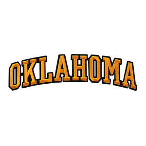 Varsity State Name Oklahoma in Multicolor Embroidery Patch