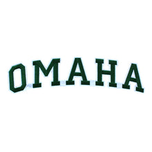 Load image into Gallery viewer, Varsity City Name Omaha in Multicolor Embroidery Patch
