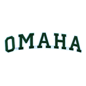 Varsity City Name Omaha in Multicolor Embroidery Patch