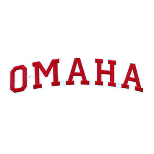 Varsity City Name Omaha in Multicolor Embroidery Patch