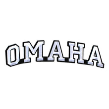 Load image into Gallery viewer, Varsity City Name Omaha in Multicolor Embroidery Patch
