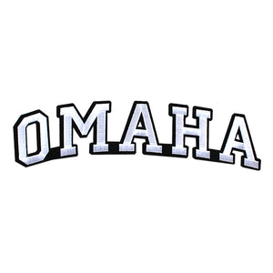 Varsity City Name Omaha in Multicolor Embroidery Patch