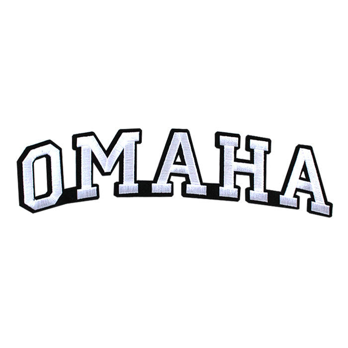 Varsity City Name Omaha in Multicolor Embroidery Patch