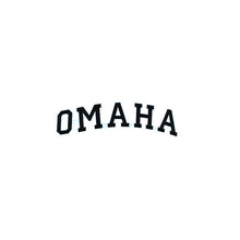 Load image into Gallery viewer, Varsity City Name Omaha in Multicolor Embroidery Patch
